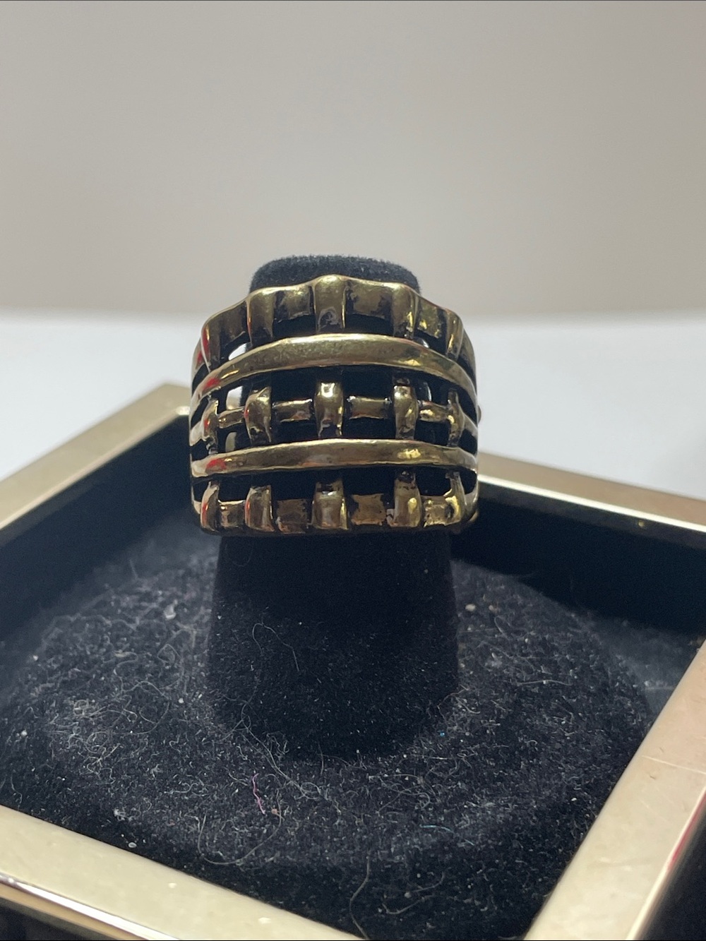 Bold Gold-Tone Statement Ring